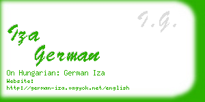 iza german business card